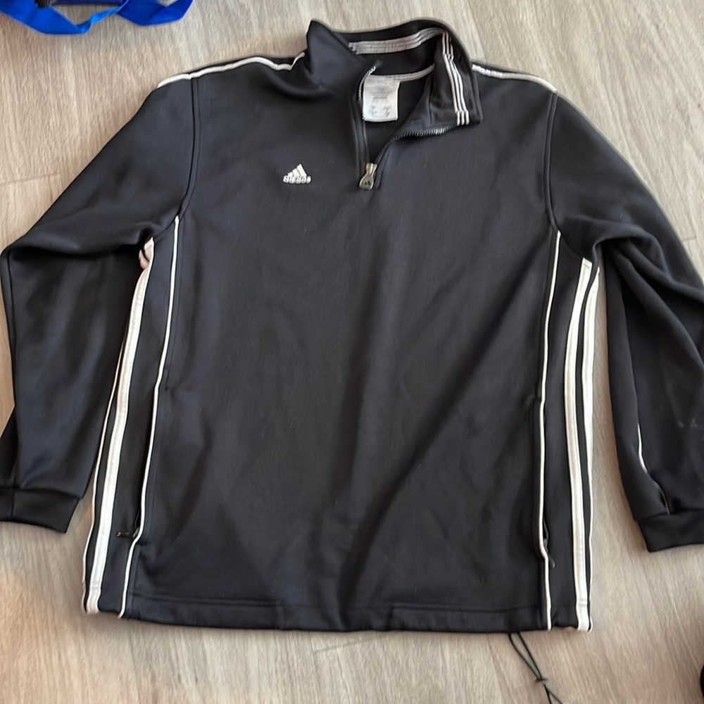 Mens Adidas 1/4 Zip Pull Over Sweatshirt